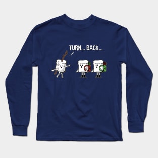 Turn Back Roasted Marshmallow On A Stick Fun Horror Graphic Long Sleeve T-Shirt